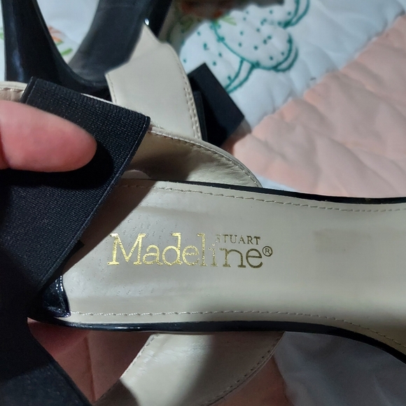 MADELINE STUART, MARCIE Black & Tan Strappy Sandal Heels, Size 8.5 - Picture 2 of 12